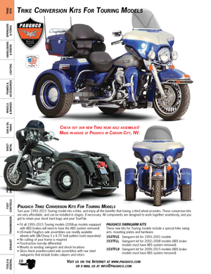 Paughco Trike Conversion Kits For Touring Models
