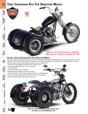 Trike Conversion Kits For Sportster Models