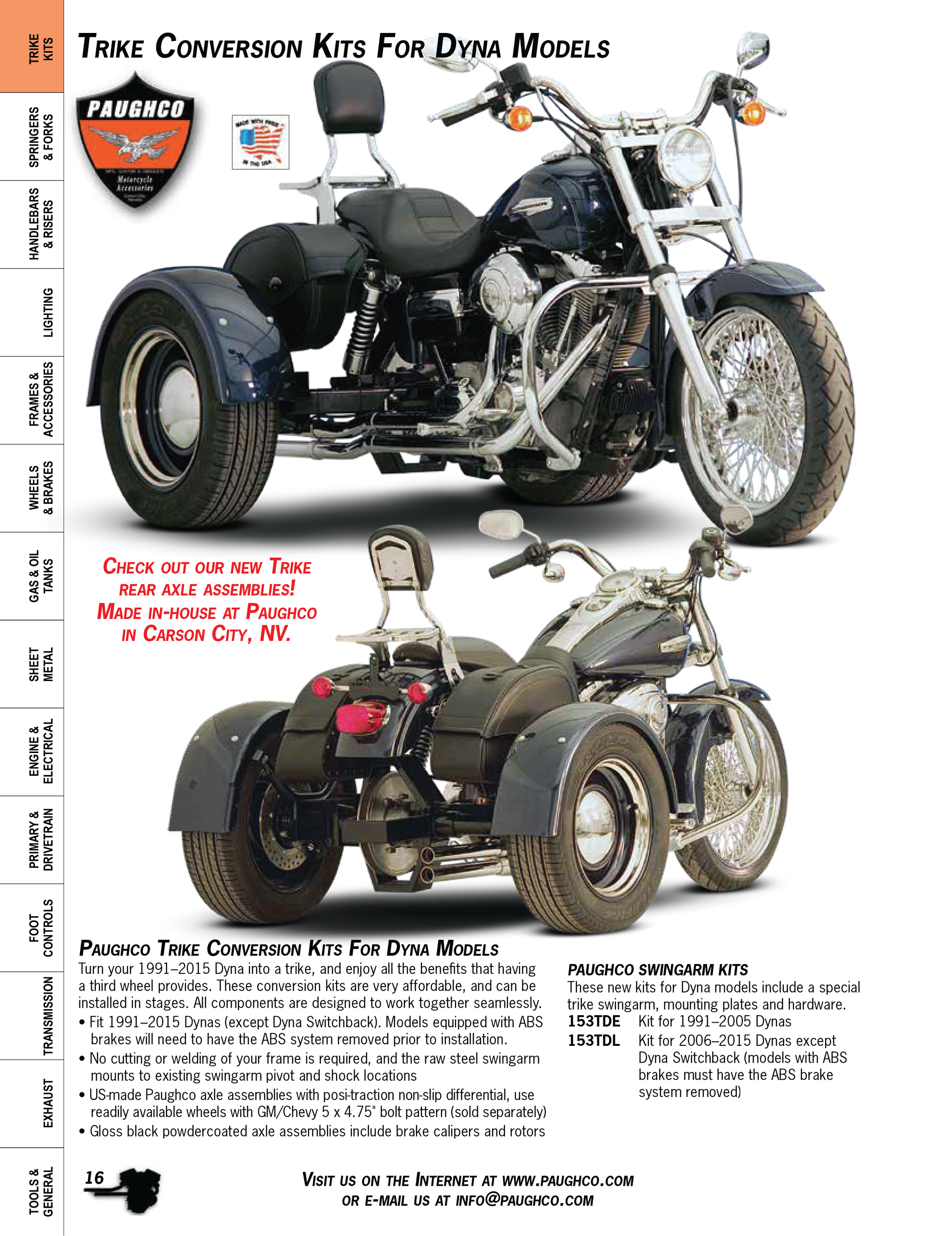 Trike Conversion Kits For Dyna Models Paughco Inc