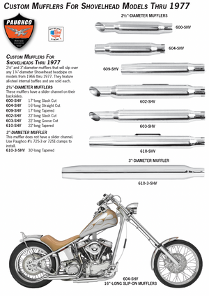 Custom Shovelhead Mufflers