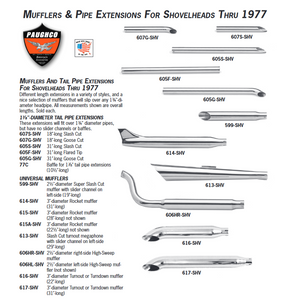 Shovelhead Mufflers & Pipes Extensions