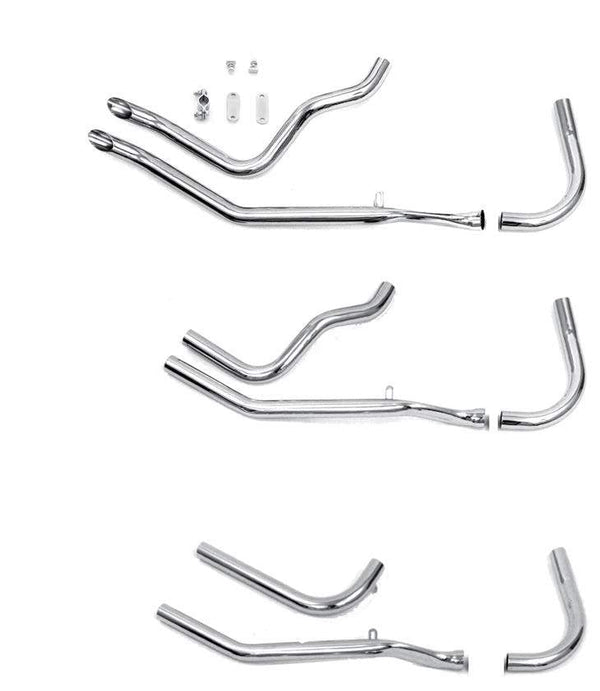 Knucklehead Upsweep 3 Piece Exhaust Systems For 1936 - 1947