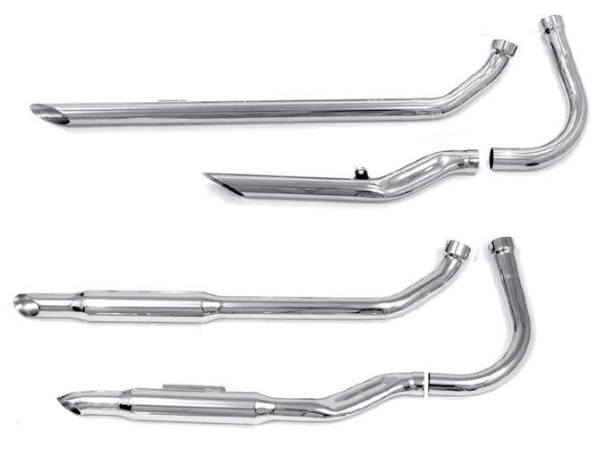 Panhead Shotgun S Pipe Sets For 1948 - 1964 Rigid Frames