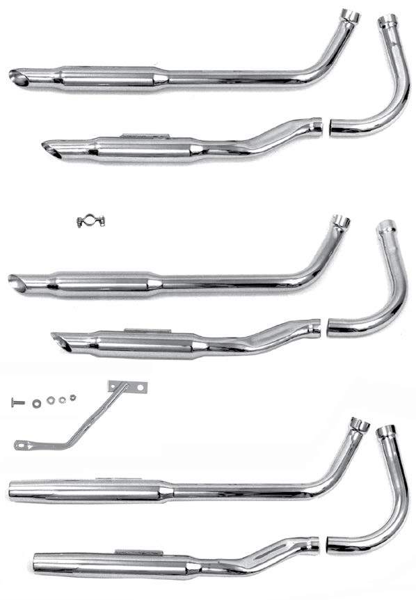 Panhead Shotgun S Pipe Sets For 1958 - 1964 Swingarm Frames