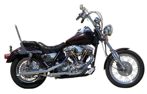 Shovelhead FXR Model Staggered Dual Drag Pipes For 1982 - 1983