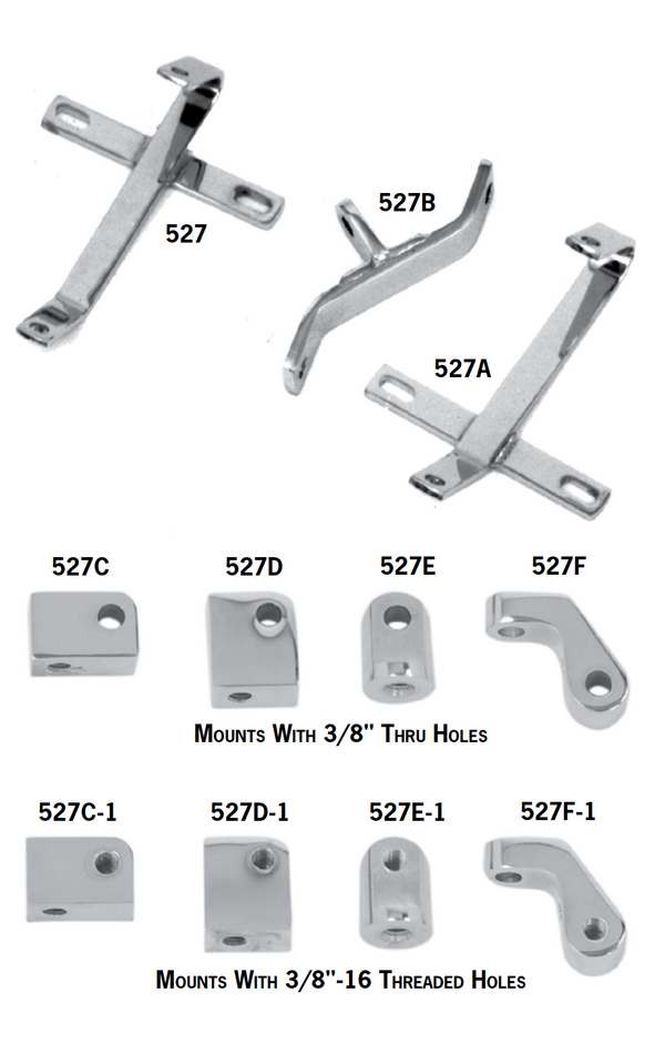 Chrome Headlight Mounting Brackets