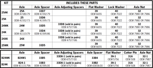 Rear Axle Kits And Components For Paughco and HD Swingarms