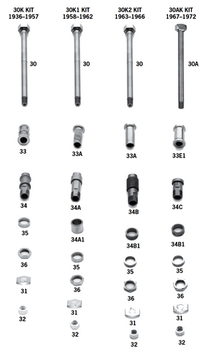 Rear Axles And Components For Early HD Rigid Frames And Swingarms