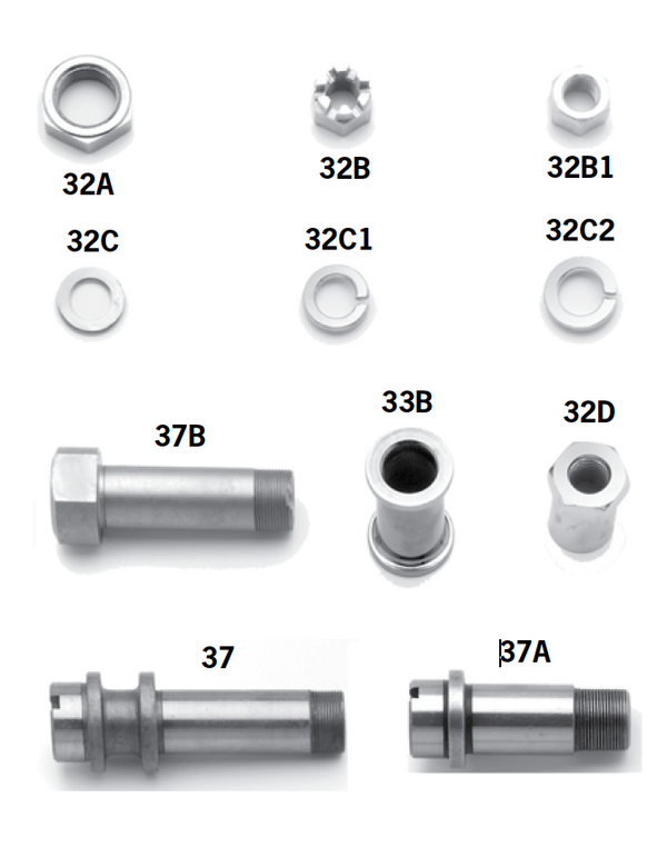 Axle Components For HD Front Forks