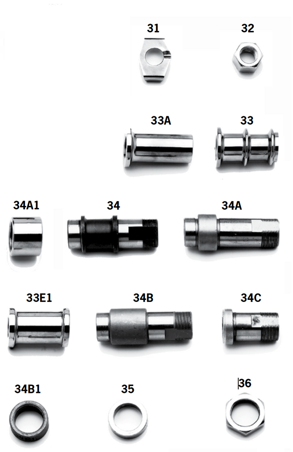 Axle Spacers And Hardware For HD And Paughco OEM-Style Axles