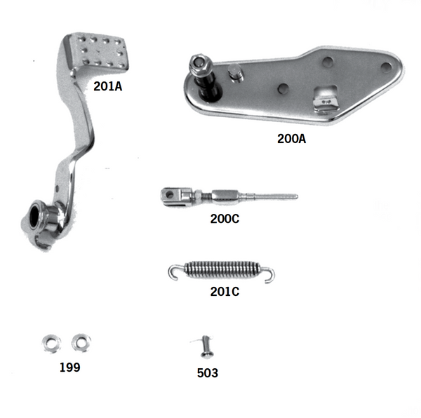 Rear Brake Rod Mounting Kit For 1930-1969 Harley Big Twin – Parkerized – Colony Machine