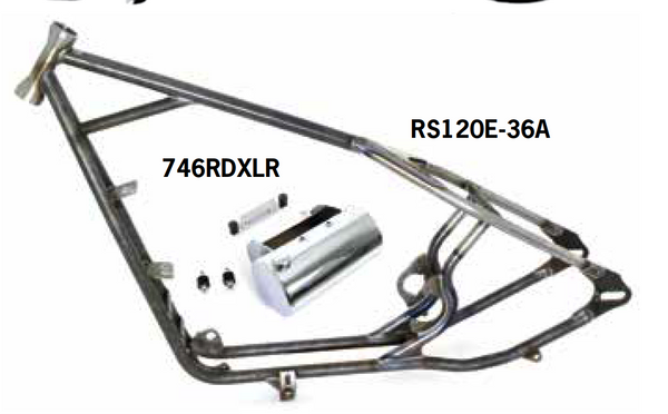 Paughco Rigid Frames For 2004-Up Sportster Rubber-Mounted Engines ...
