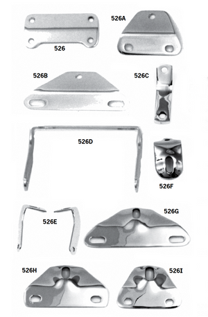 Paughco Headlight Mounting Brackets For Wide Glide And Springer Forks