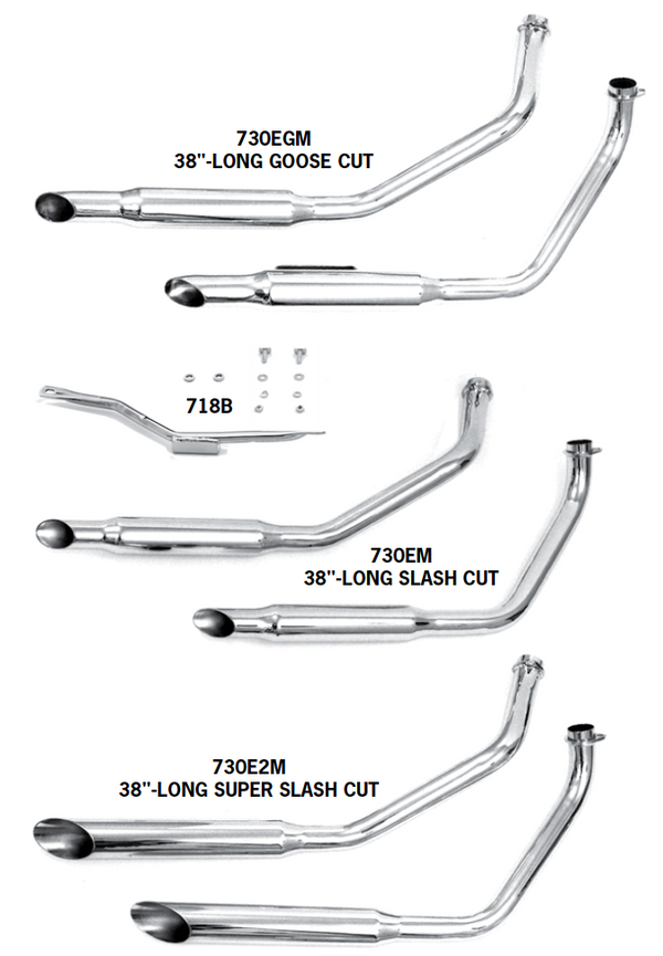 FX Model Shovelhead Staggered Dual Exhaust Systems For Swingarm FX Model Shovelhead Staggered Dual Exhaust Systems For Swingarm