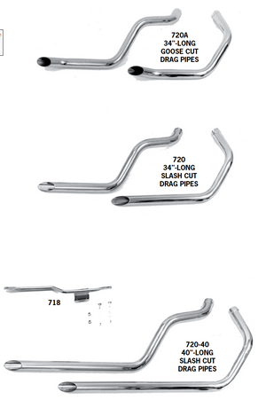 Drag Pipe Sets For 1979 Sportsters