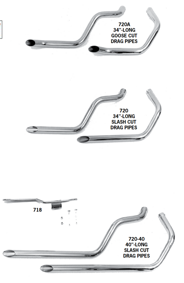 Drag Pipe Sets For 1979 Sportsters