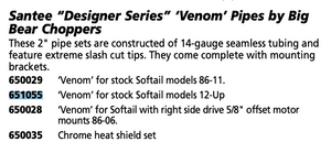 651055- Santee "designer Series" 'Venom' Pipes by Big Bear Choppers