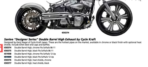 651059- Santee "Designer Series" Double Barrel High Exhaust by Cycle Kraft