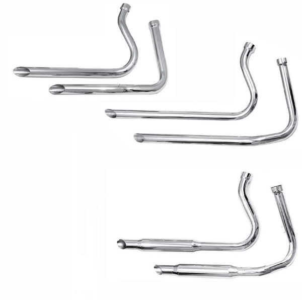 Swingarm Panhead Staggered Dual Exhaust Systems For 1958 - 1964