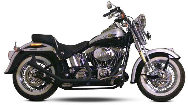 Side by Side Upswept Fishtail Exhaust Systems For 2000 2017 Twin Cam Paughco Inc