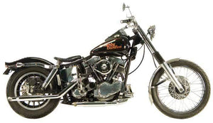 Shovelhead Over The Transmission Muffler Exhaust Systems For 1966 - 1969